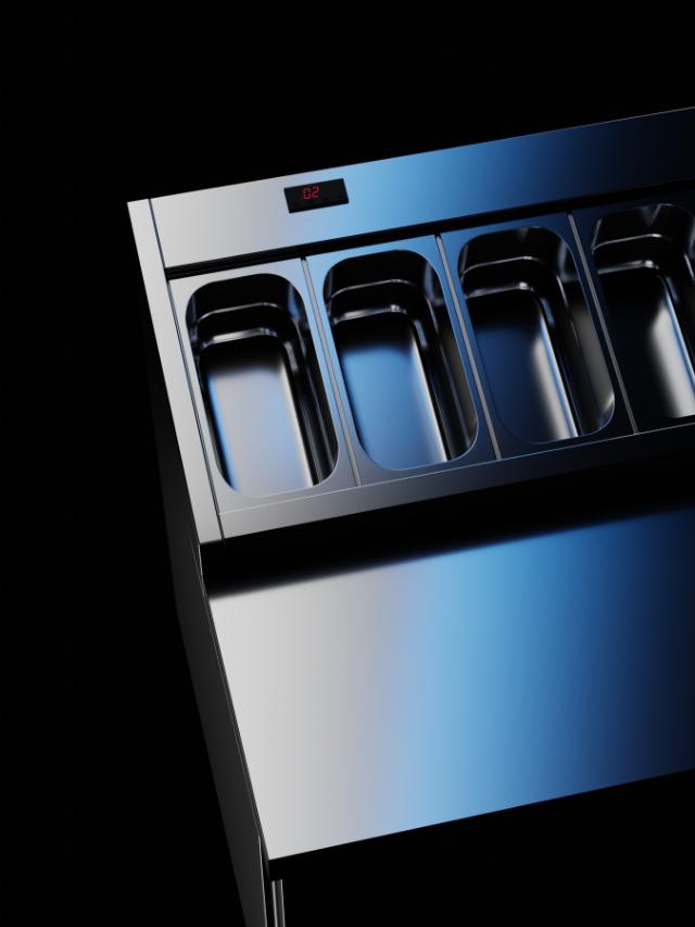 close up abstract view of prep counter